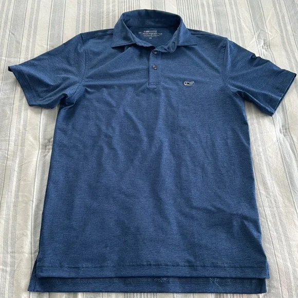Vineyard Vines Shirt Mens XS Blue On The Go Sankaty Polo - Picture 3 of 9